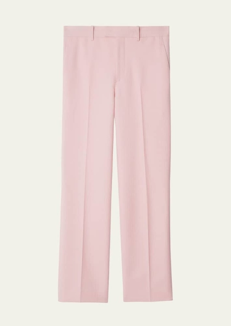 Burberry Mid-Rise Wool Trousers