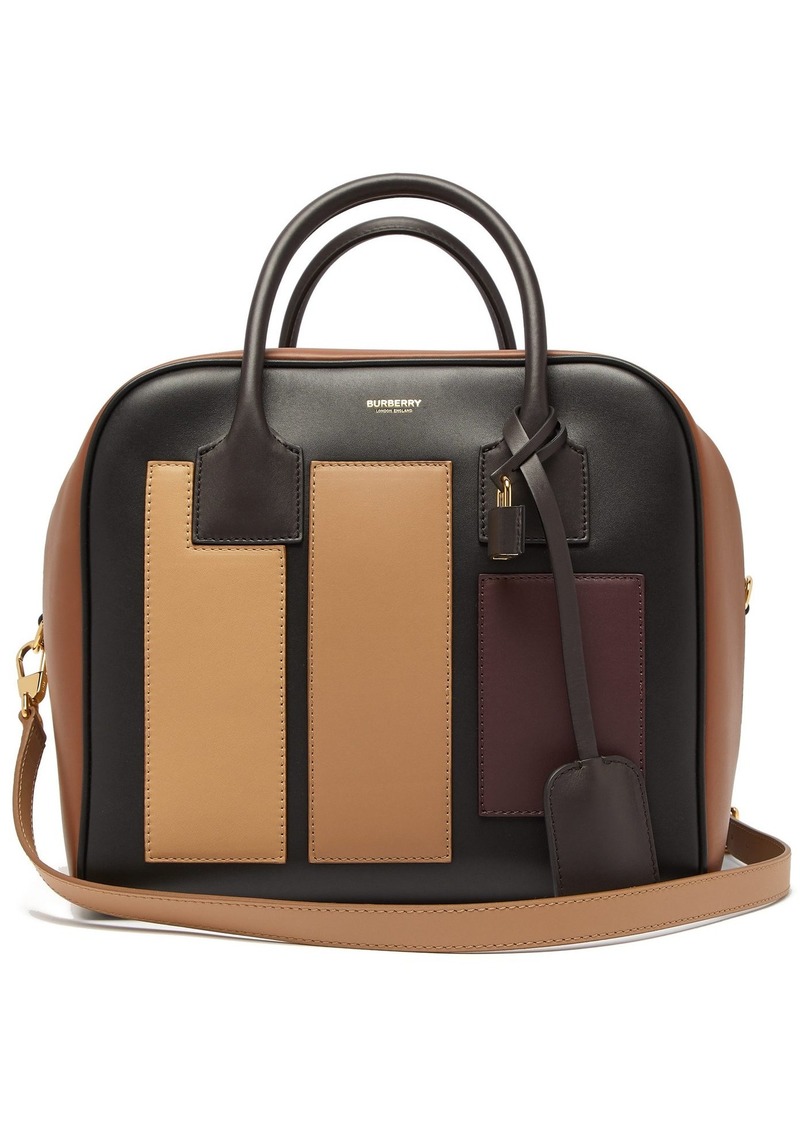 Burberry Burberry Cube appliqué leather bowling bag | Handbags