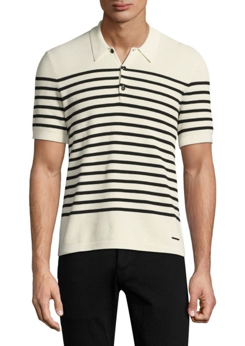 burberry striped polo