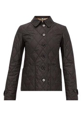 Burberry Diamond-quilted shell jacket