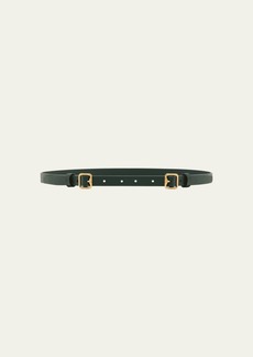 Burberry Double Buckle Leather Belt