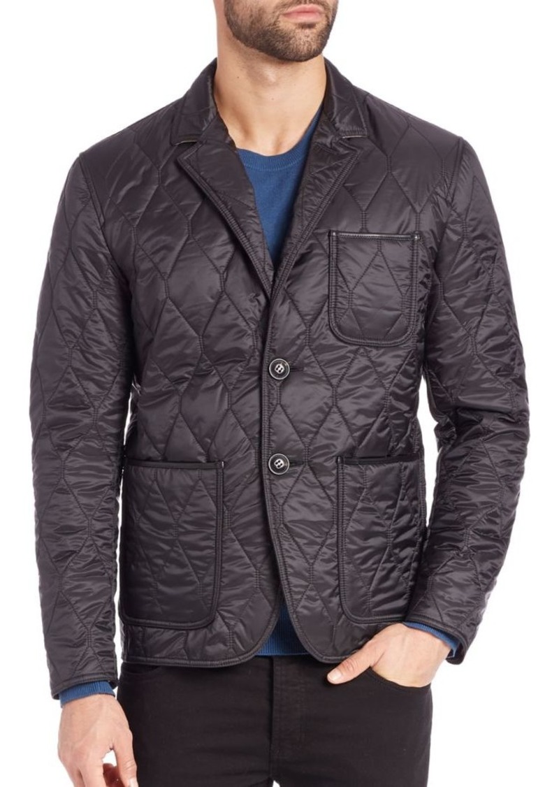 burberry classic quilted jacket in black