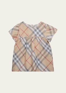Burberry Girl's Zoey Check-Print Blouse  Size 3-14