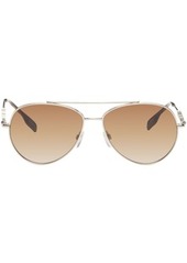 Burberry Gold Aviator Sunglasses