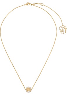 Burberry Gold EKD Sphere Pearl Solitaire Necklace