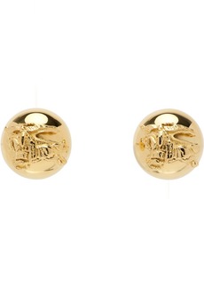 Burberry Gold EKD Sphere Stud Earrings