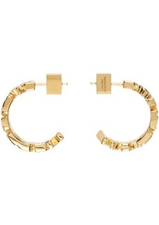 Burberry Gold Logo Hoop Earrings