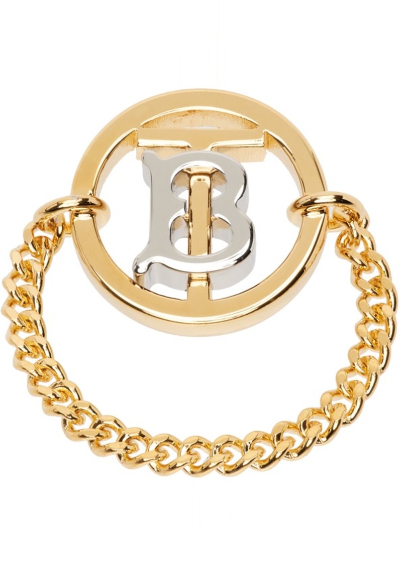 Burberry Gold Monogram Motif Ring
