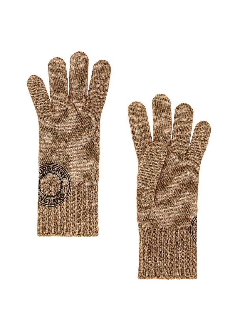 Burberry Graphic Logo Cashmere Gloves