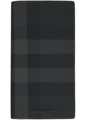 Burberry Gray & Black Check Wallet