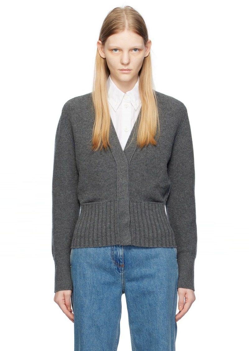 Burberry Gray Buttoned Cardigan