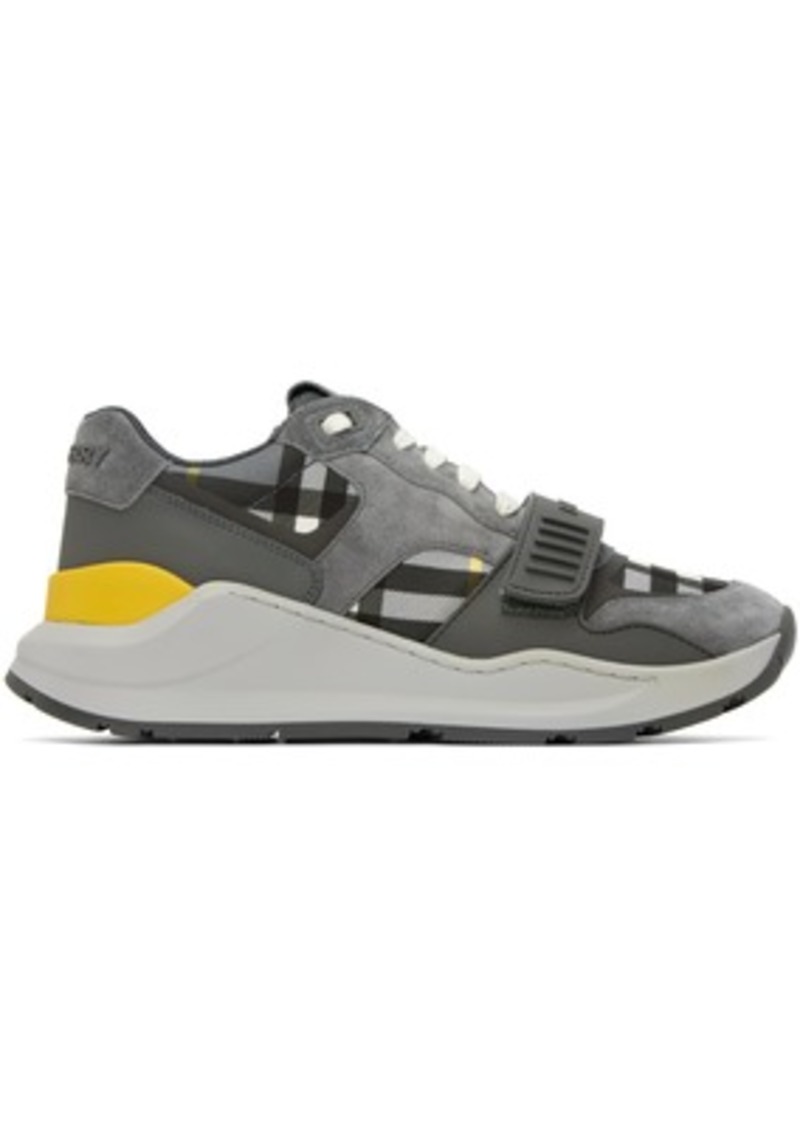 Burberry Gray Vintage Check Sneakers