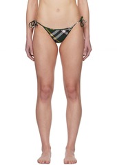 Burberry Green Check Bikini Bottom