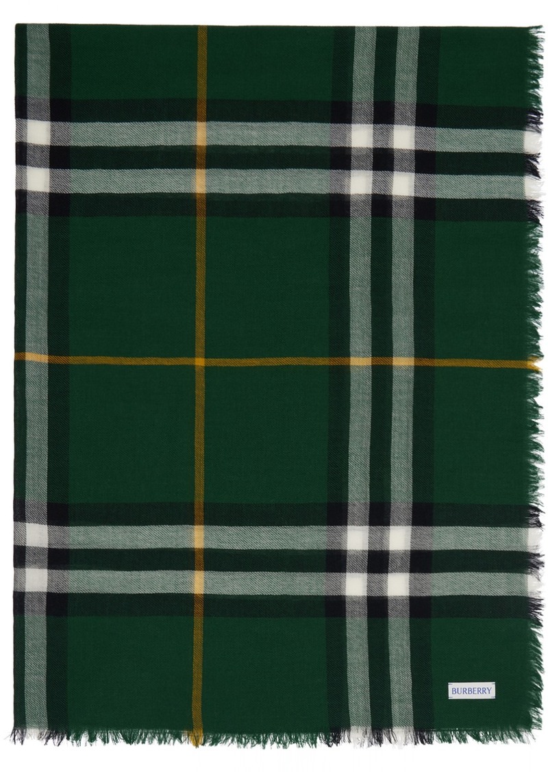 Burberry Green Check Scarf