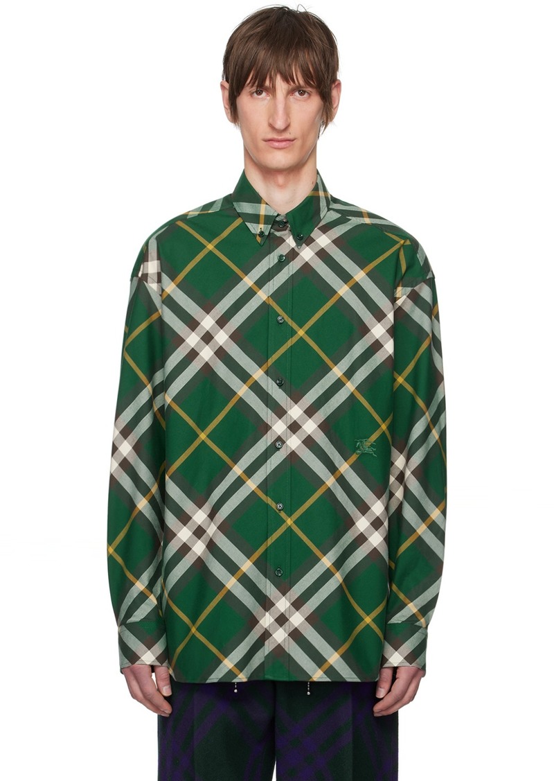 Burberry Green Check Shirt