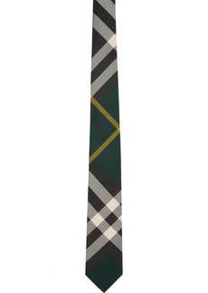 Burberry Green Check Silk Tie