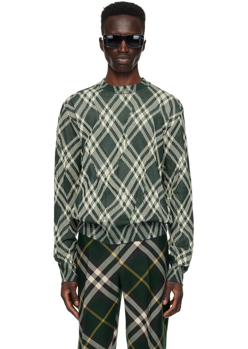 Burberry Green Check Sweater