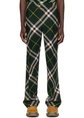 Burberry Green Check Trousers