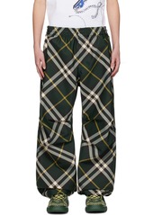 Burberry Green Check Trousers