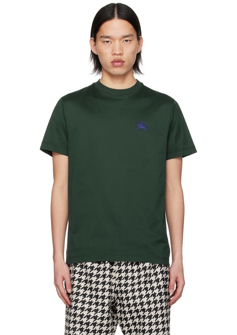 Burberry Green Embroidered T-Shirt