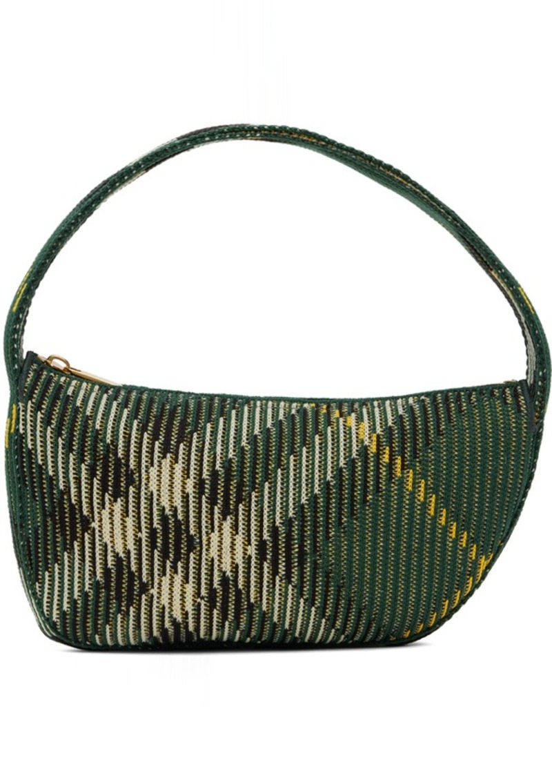 Burberry Green Knit Baguette Bag