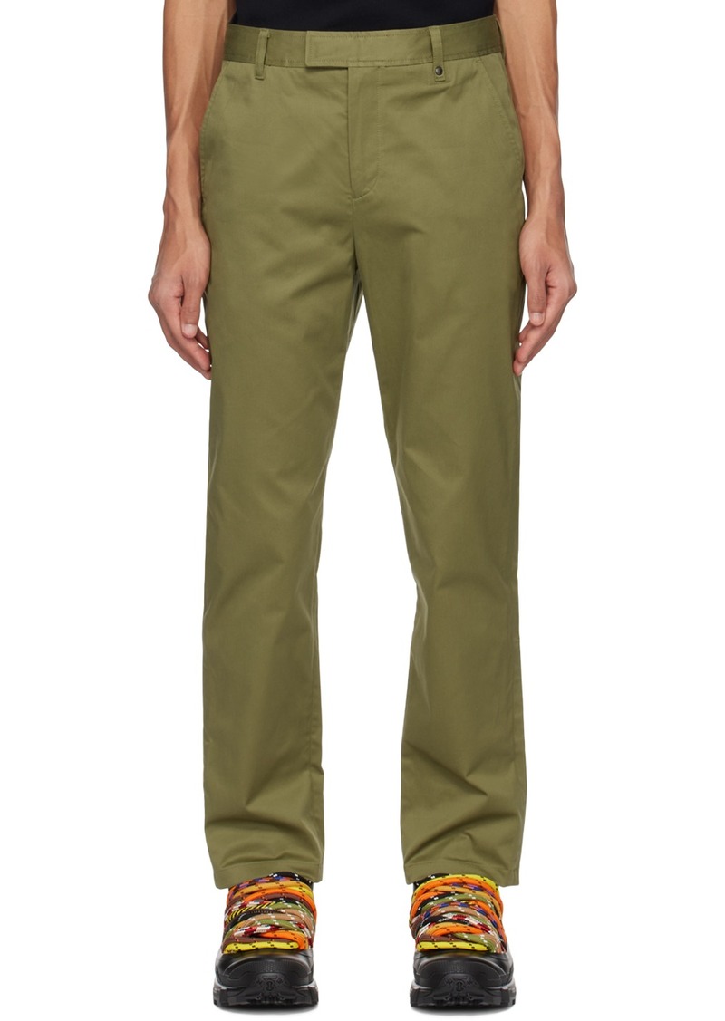 Burberry Green Monogram Motif Trousers