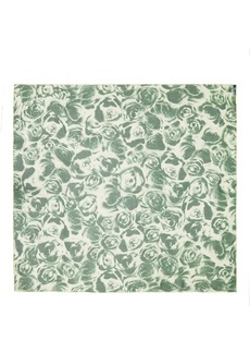 Burberry Green Rose Silk Scarf