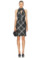 Burberry High Neck Mini Dress