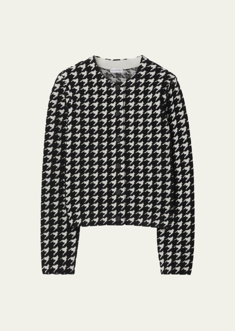 Burberry Houndstooth Cardigan