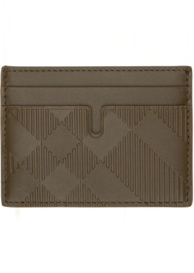 Burberry Khaki Check Card Holder