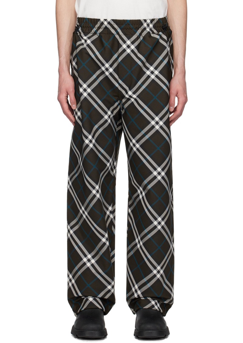 Burberry Khaki Check Track Pants