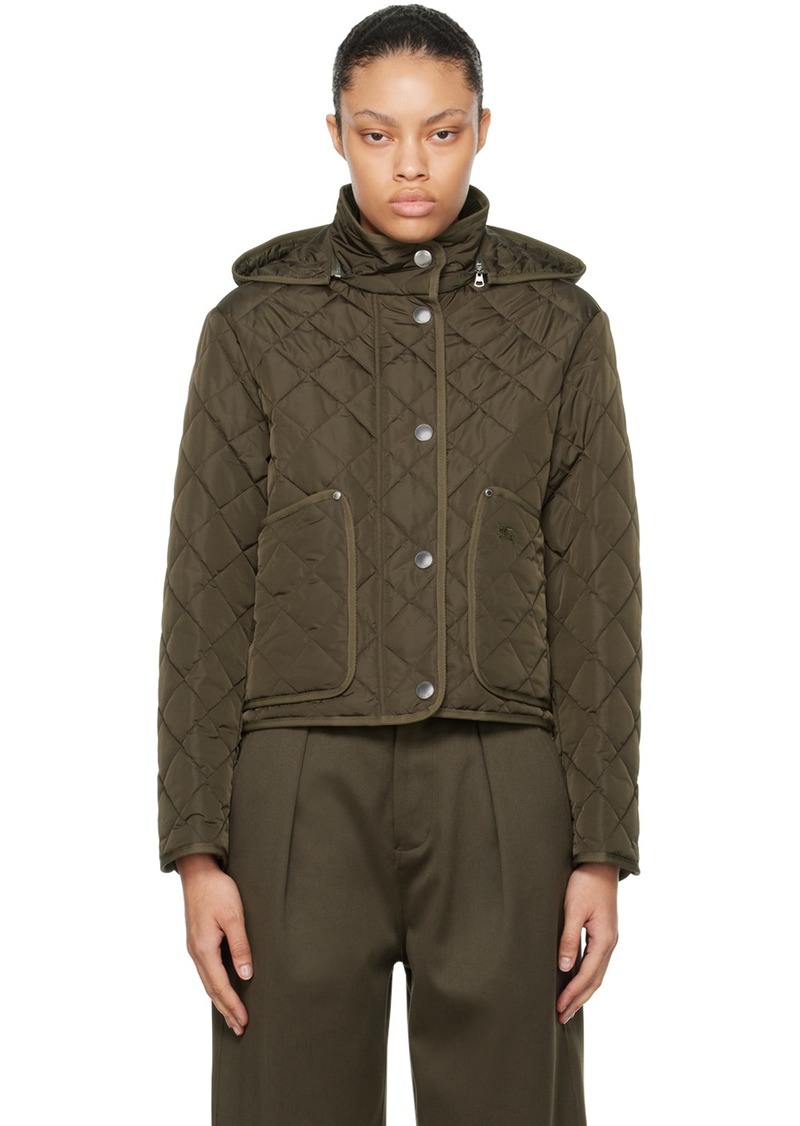 Burberry Khaki Quilted Jacket