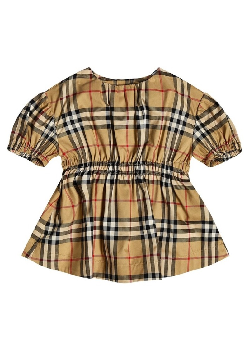 Burberry Kids Baby Burberry Check cotton-blend dress