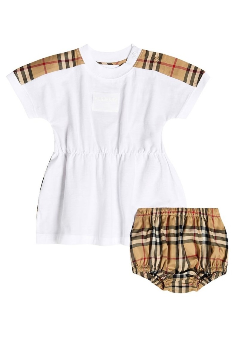 Burberry Kids Baby Burberry Check dress and bloomers set