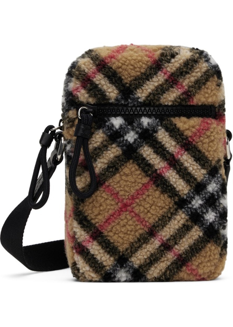 Burberry Kids Beige Check Crossbody Bag