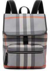 Burberry Kids Gray Check Backpack