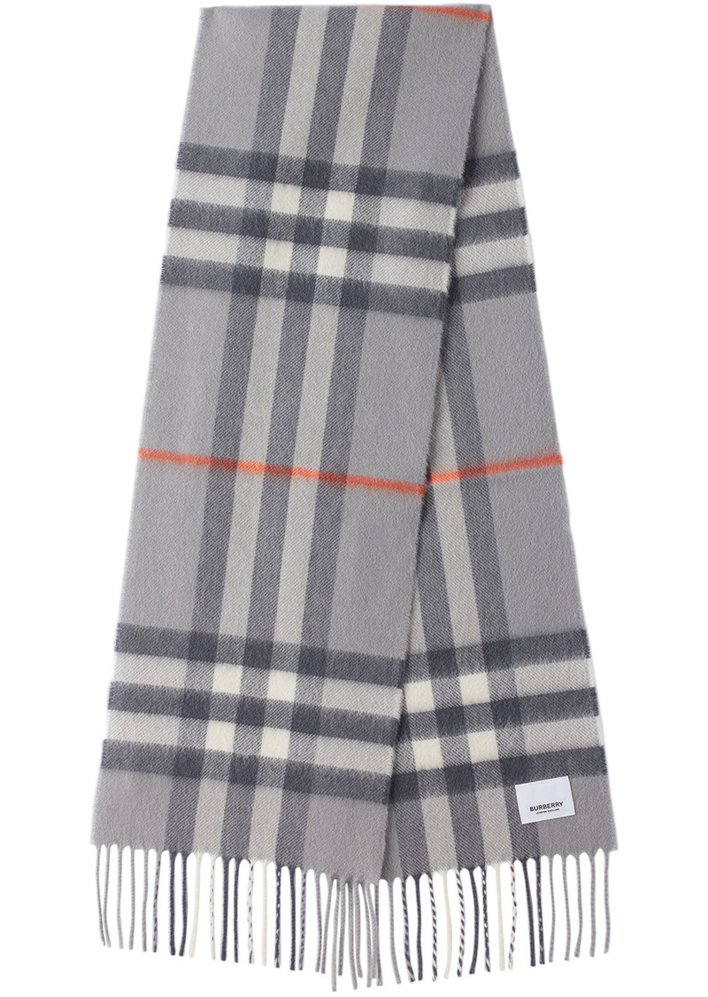 Burberry Kids Gray Check Scarf