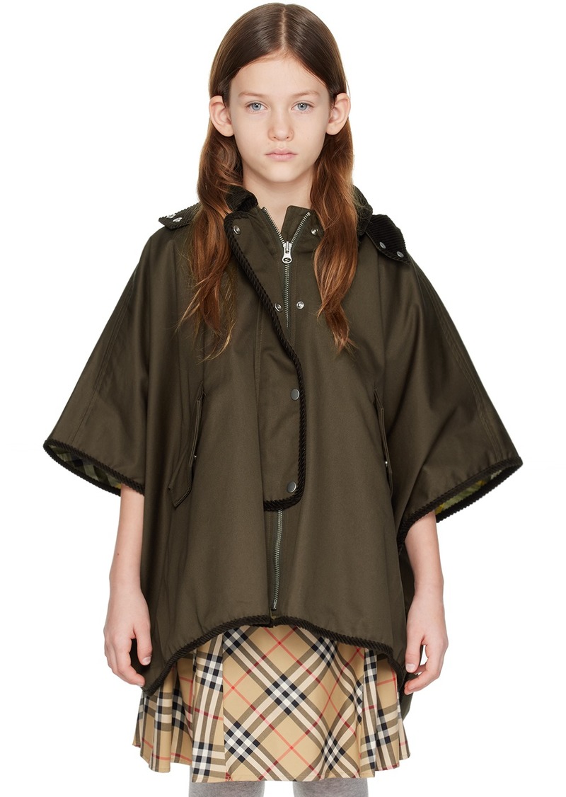 Burberry Kids Khaki Cape Jacket