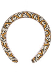 Burberry Kids Orange Monogram Print Headband