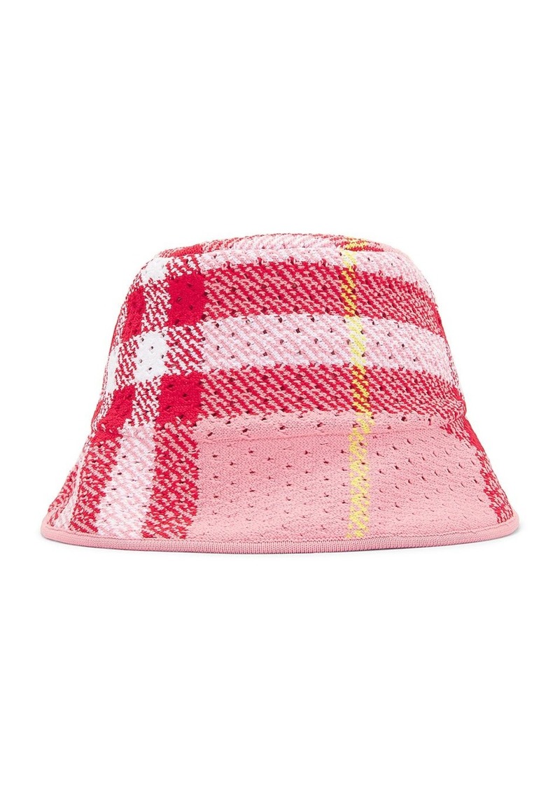 Burberry Knitted Check Bucket Hat