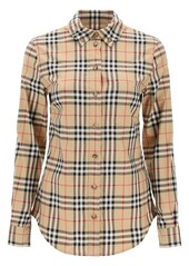 Burberry lapwing button-down shirt with vintage check pattern