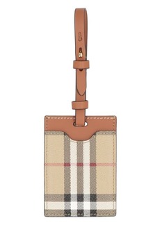BURBERRY LEATHER LUGGAGE TAG