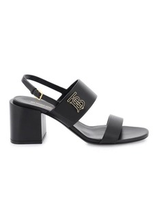Burberry leather sandals with monogram