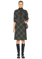 Burberry Long Sleeve Midi Dress