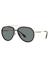Burberry Men's Polarized Sunglasses, BE3125 Oliver - GOLD/POLAR DARK GREY