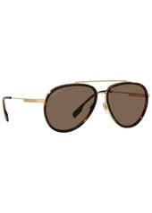 Burberry Men's Oliver Sunglasses, BE3125 59 - GOLD/DARK BROWN