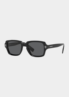 Burberry Men's Rectangle Acetate Sunglasses