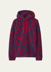 Burberry Men's Rose-Print Fleece Hoodie