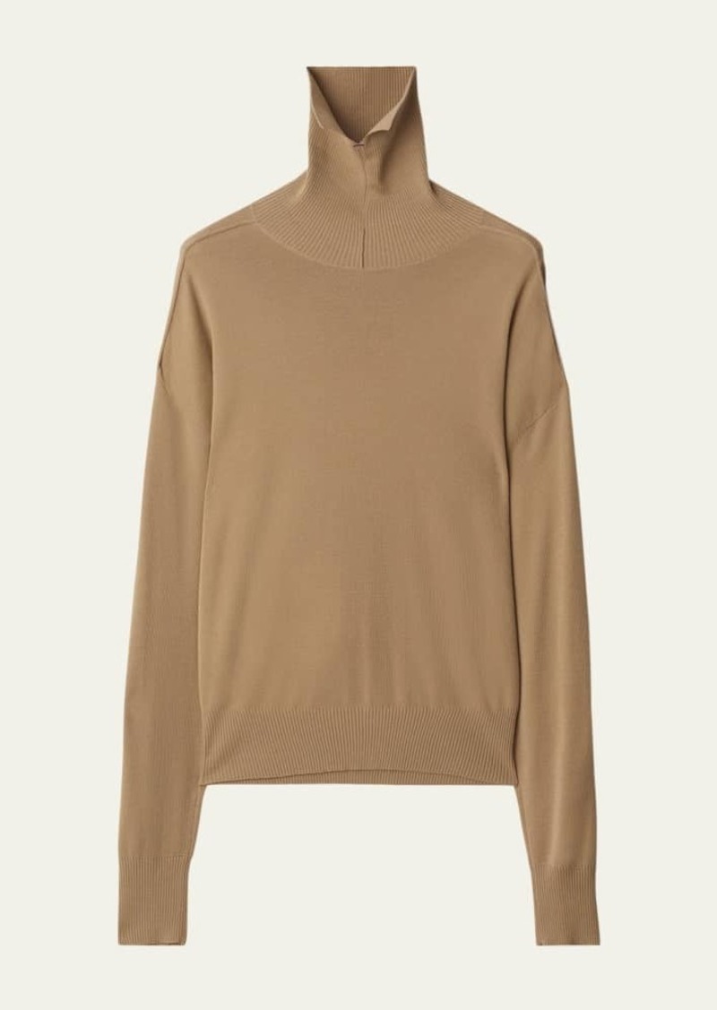 Burberry Men's Solid Wool Turtleneck