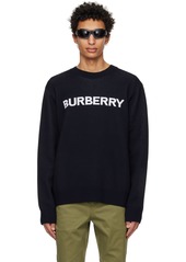 Burberry Navy Intarsia Sweatshirt